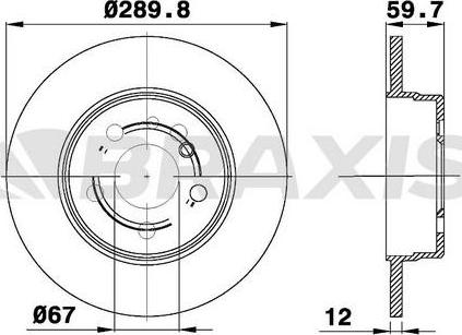Braxis AE0518 - Спирачен диск vvparts.bg