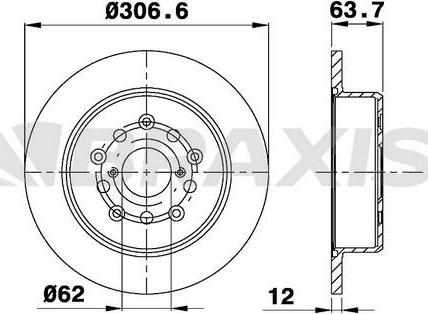 Braxis AE0513 - Спирачен диск vvparts.bg