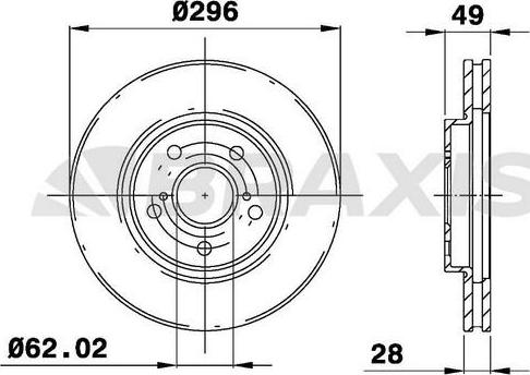 Braxis AE0570 - Спирачен диск vvparts.bg