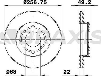 Braxis AE0698 - Спирачен диск vvparts.bg