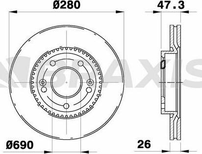 Braxis AE0692 - Спирачен диск vvparts.bg