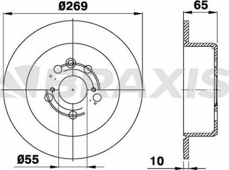 Braxis AE0645 - Спирачен диск vvparts.bg