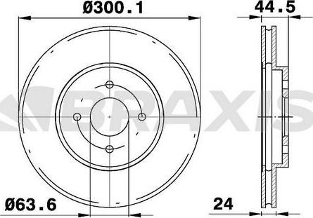 Braxis AE0641 - Спирачен диск vvparts.bg