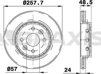 Braxis AE0642 - Спирачен диск vvparts.bg