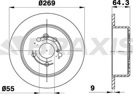 Braxis AE0650 - Спирачен диск vvparts.bg
