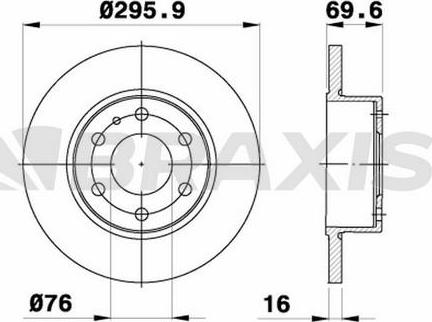 Braxis AE0651 - Спирачен диск vvparts.bg