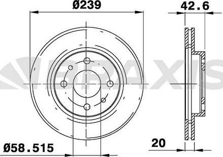 Braxis AE0653 - Спирачен диск vvparts.bg