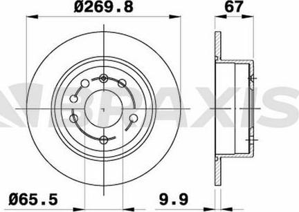 Braxis AE0652 - Спирачен диск vvparts.bg