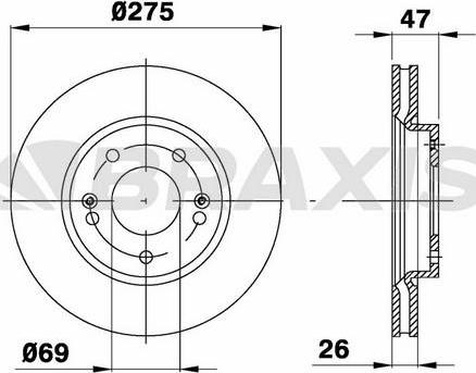 Braxis AE0661 - Спирачен диск vvparts.bg