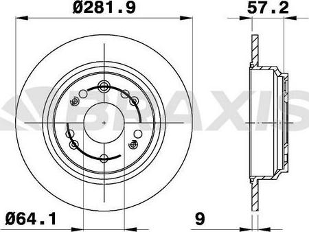 Braxis AE0609 - Спирачен диск vvparts.bg