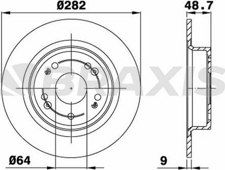 Braxis AE0606 - Спирачен диск vvparts.bg