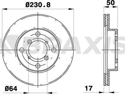 Braxis AE0600 - Спирачен диск vvparts.bg
