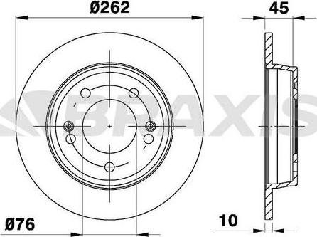 Braxis AE0608 - Спирачен диск vvparts.bg