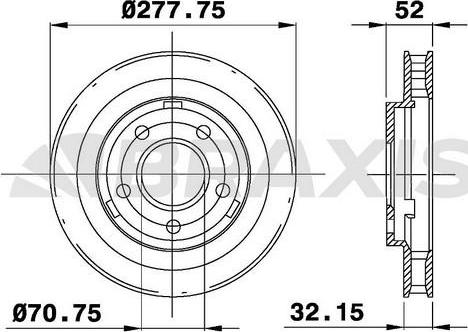 Braxis AE0615 - Спирачен диск vvparts.bg