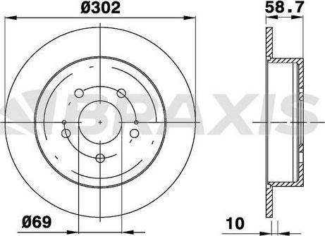 Braxis AE0629 - Спирачен диск vvparts.bg