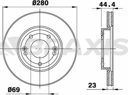 Braxis AE0620 - Спирачен диск vvparts.bg