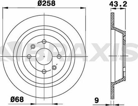 Braxis AE0674 - Спирачен диск vvparts.bg