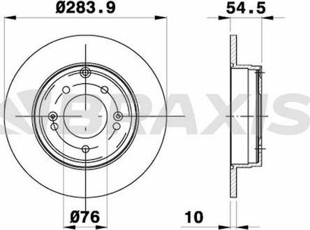 Braxis AE0675 - Спирачен диск vvparts.bg