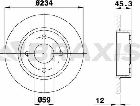 Braxis AE0099 - Спирачен диск vvparts.bg