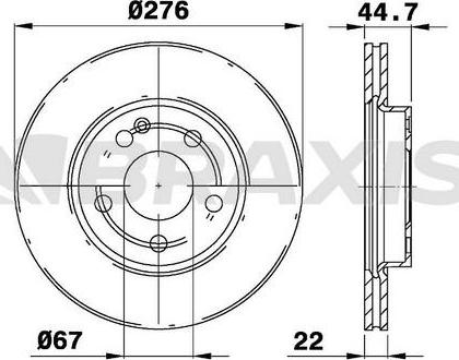 Braxis AE0094 - Спирачен диск vvparts.bg