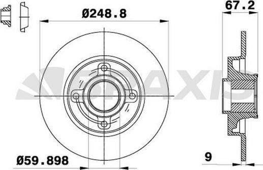 Braxis AE0098 - Спирачен диск vvparts.bg