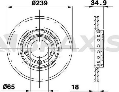 Braxis AE0045 - Спирачен диск vvparts.bg