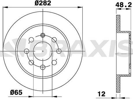 Braxis AE0050 - Спирачен диск vvparts.bg