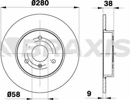 Braxis AE0058 - Спирачен диск vvparts.bg