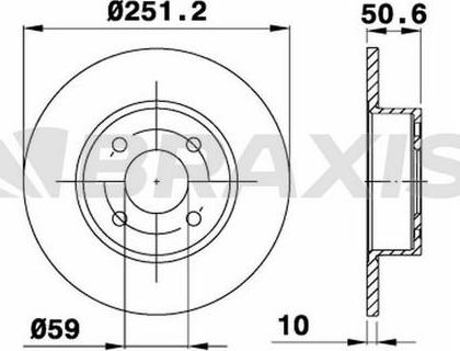 Braxis AE0069 - Спирачен диск vvparts.bg