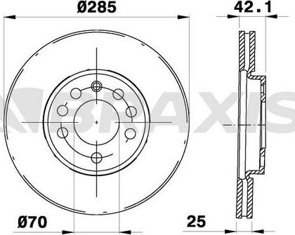 Braxis AE0066 - Спирачен диск vvparts.bg