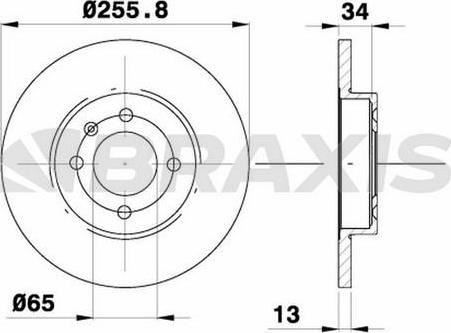 Braxis AE0060 - Спирачен диск vvparts.bg