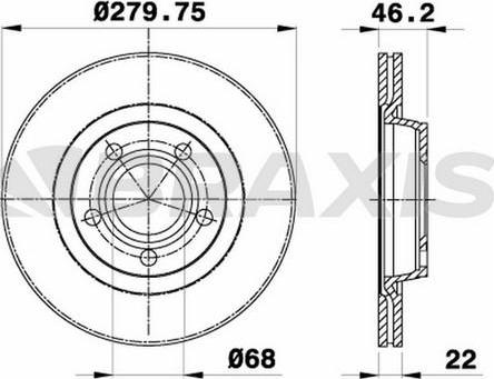 Braxis AE0061 - Спирачен диск vvparts.bg