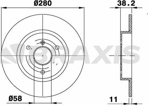 Braxis AE0068 - Спирачен диск vvparts.bg