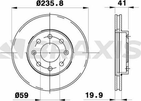 Braxis AE0089 - Спирачен диск vvparts.bg