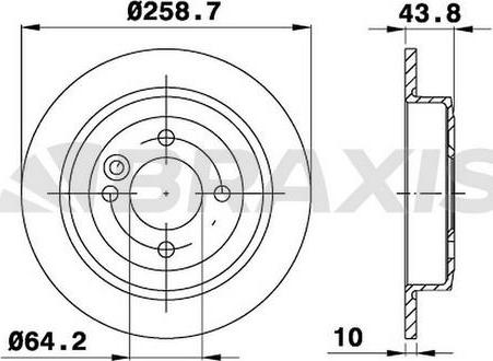 Braxis AE0083 - Спирачен диск vvparts.bg