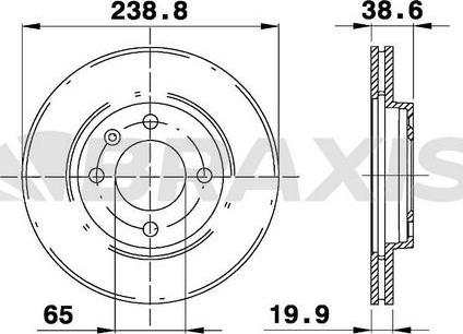 Braxis AE0038 - Спирачен диск vvparts.bg