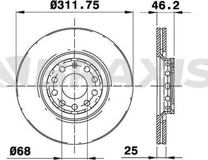 Braxis AE0077 - Спирачен диск vvparts.bg