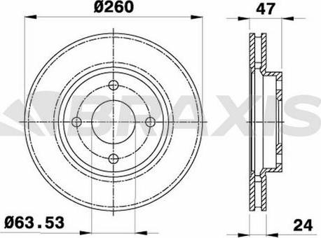 Braxis AE0194 - Спирачен диск vvparts.bg