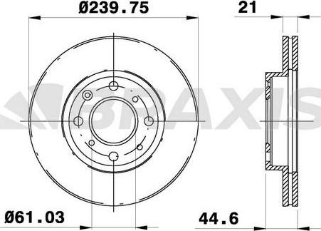 Braxis AE0190 - Спирачен диск vvparts.bg