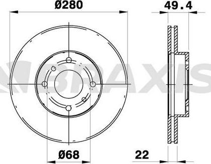 Braxis AE0144 - Спирачен диск vvparts.bg