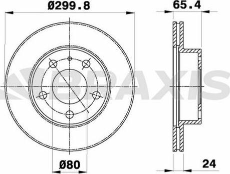 Braxis AE0145 - Спирачен диск vvparts.bg