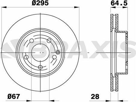 Braxis AE0147 - Спирачен диск vvparts.bg