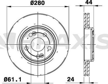 Braxis AE0156 - Спирачен диск vvparts.bg