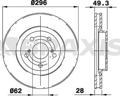 Braxis AE0158 - Спирачен диск vvparts.bg