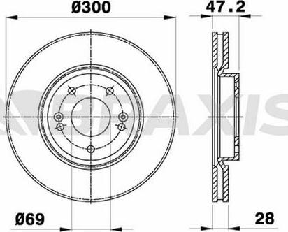 Braxis AE0152 - Спирачен диск vvparts.bg