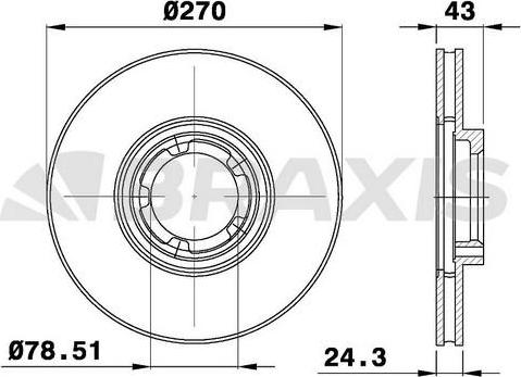 Braxis AE0157 - Спирачен диск vvparts.bg