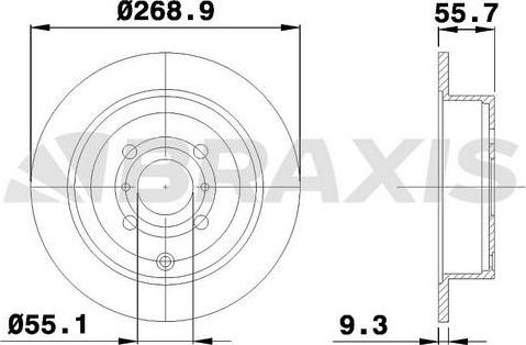 Braxis AE0163 - Спирачен диск vvparts.bg