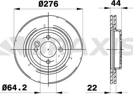 Braxis AE0104 - Спирачен диск vvparts.bg