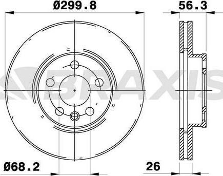 Braxis AE0108 - Спирачен диск vvparts.bg