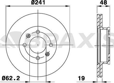 Braxis AE0119 - Спирачен диск vvparts.bg